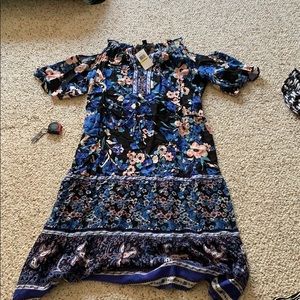 Never worn cold shoulder floral dress